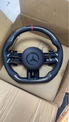 Suitable for Mercedes-Benz Amg809 Carbon Fiber Steering Wheel A-Class C-Class E-Class ml Old Model Modification and Upgrade to New Model Assembly