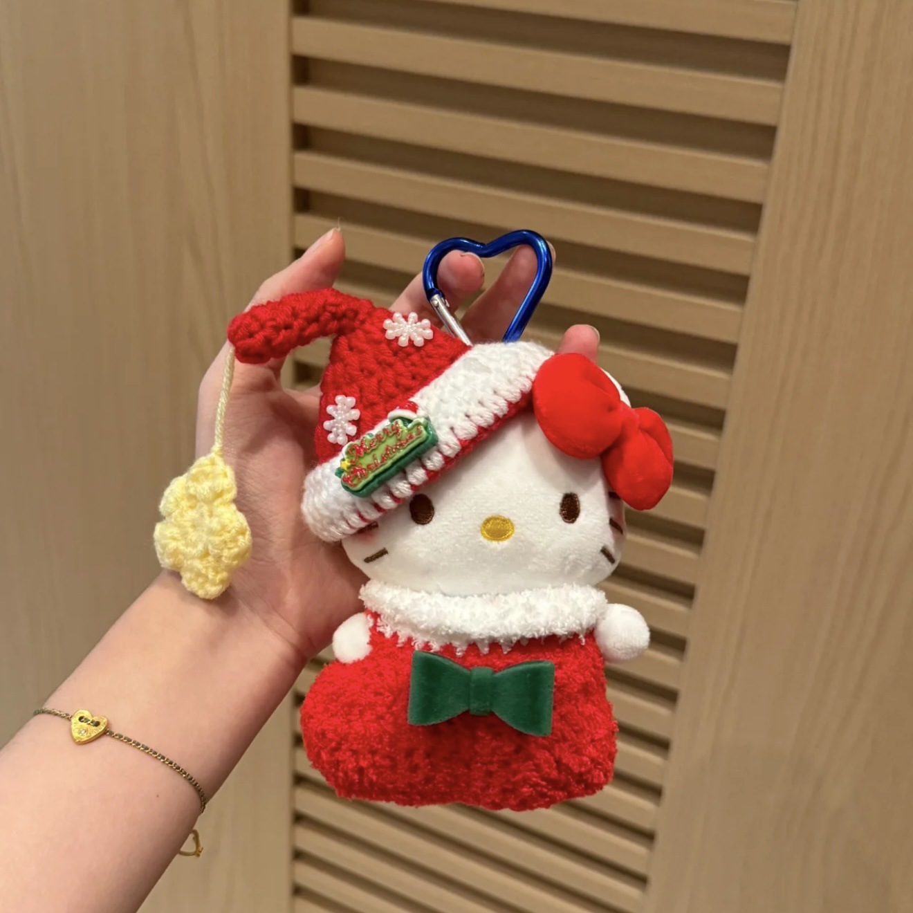 Genuino clásico KT Hello Kitty mochila bolso colgante dibujos animados lindo hellokitty llavero muñeca de felpa mujer