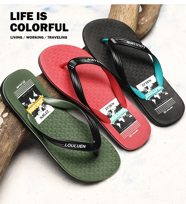 Lu 'an Summer Beach flip-flops casual men's flip-flops men's outerwear anti-slip flip-flops men's wholesale Application Scenario