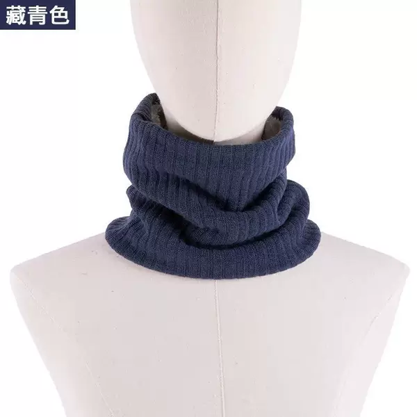 Neck Warmer Scarf for Men and Women, Versatile Scarf for Autumn and Winter, Fleece-Lined Windproof Neck Gaiter, Knitted Neck Cover for Outdoor Cycling, Cross-Border
