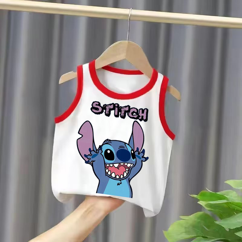 Manufacturer wholesale cute cartoon Stitch-style printed children's vest top summer new style trendy vest