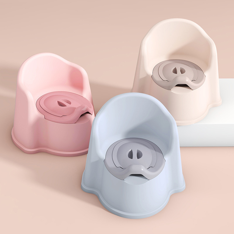 Children's Toilet Seat, Thickened Plastic Small Toilet, Toddler Backrest, Easy-To-Clean Potty, Urinal, Toilet Seat