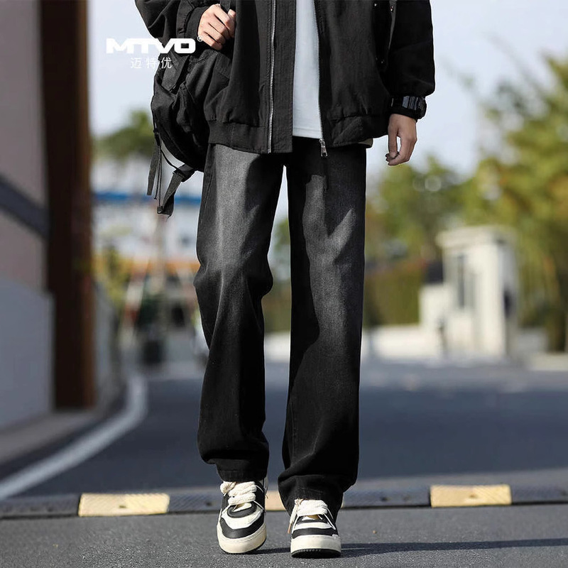 Nasa American Retro Jeans Men's Spring, Autumn and Summer 2025 New Trendy Brand Loose Straight Wide-Leg Casual Pants