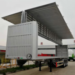 高低板翼开启厢式半挂车  16米飞翼货车 液压启动灵活   量大从优