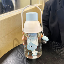 水杯玻璃杯女高颜值2023新款耐高温便携式带吸管可爱茶水分离杯子
