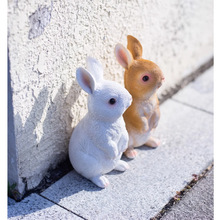 花园装饰小兔子摆件 庭院户外幼儿园装饰摆件工艺品雕塑兔子