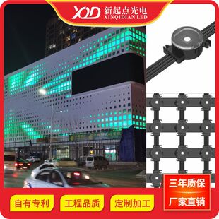 Grid Screen Indoor and Outdoor Waterproof Full-color Intelligent Soft Building Landscape Street Square Lighting LED Grids Screen