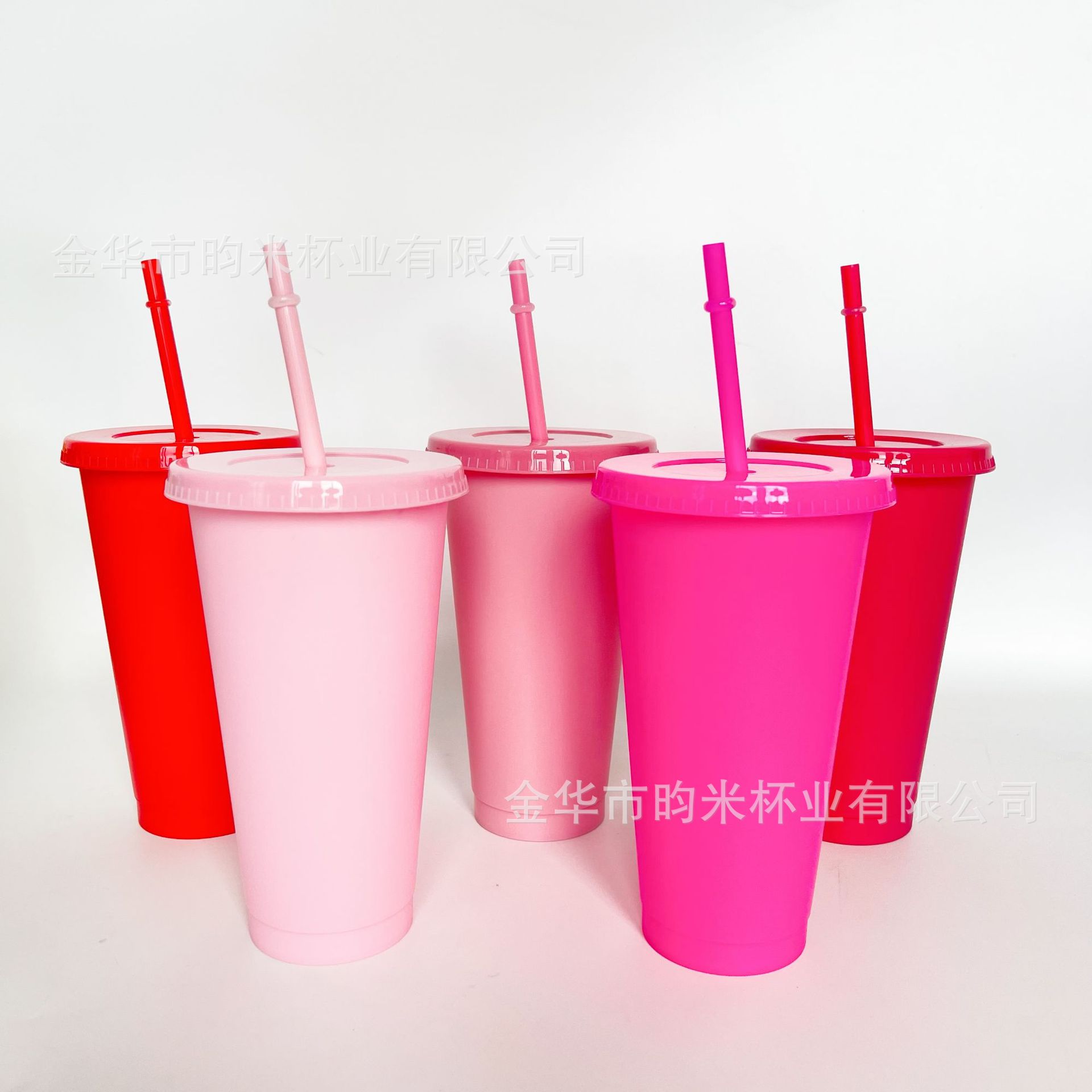 Transfronterizo PP color 24OZ taza de paja taza de té de leche de gran capacidad 710ML taza de plástico monocapa de color sólido se puede imprimir logotipo