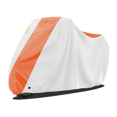 Ready Supply of Motorcycle Special Car Covers, Motorcycle Covers, Sun Protection and Rainproof Covers, Dustproof Covers, Motorcycle Covers (Car clothing) - m-code-20090100cm-medium-orange-and-two-silver-coins