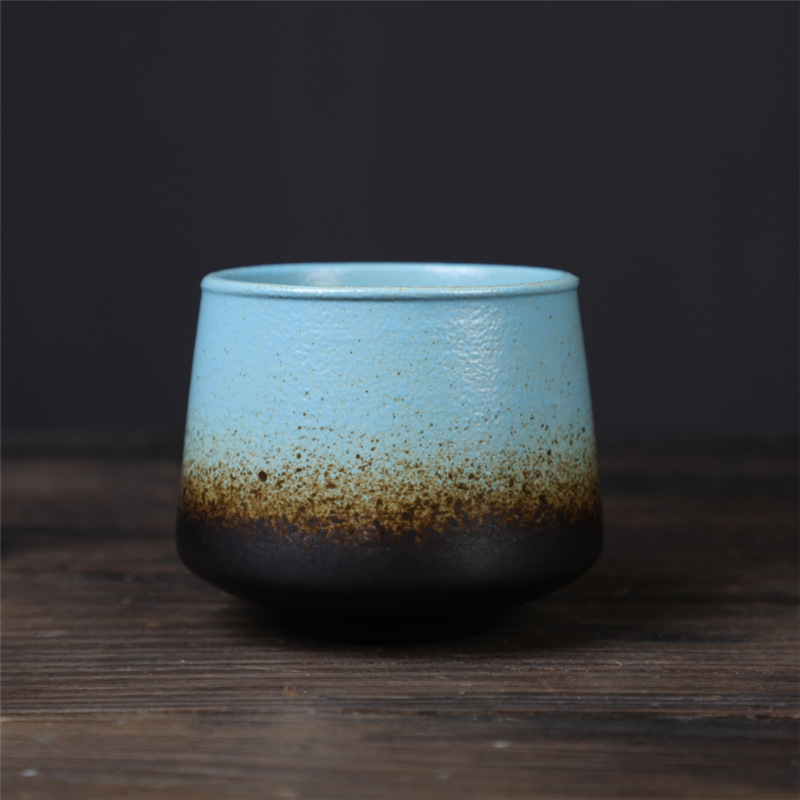실린더 컵-레트로 블루 210ml