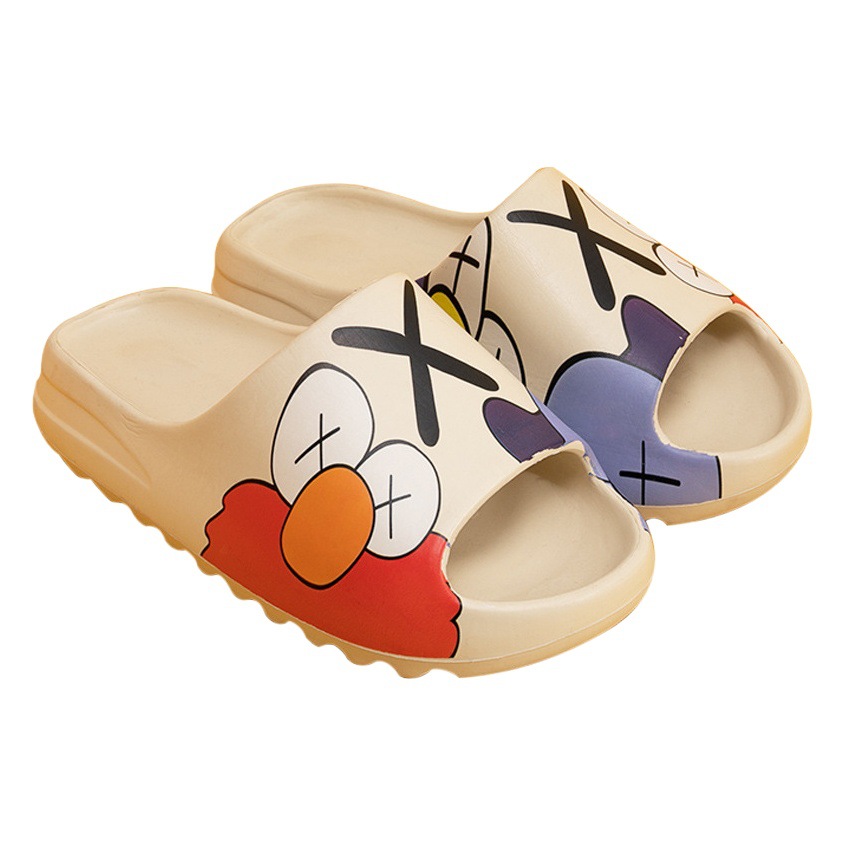 Patrón de camarón zapatillas de verano zapatos planos estudiante flip flops zapatillas pareja zapatillas