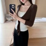 好看撞色显瘦秋季上衣