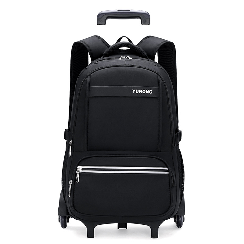 Una pieza de entrega de pescado natural mochila de gran capacidad de seis ruedas escalera estudiante de escuela primaria y secundaria mochila imprimible LOGO