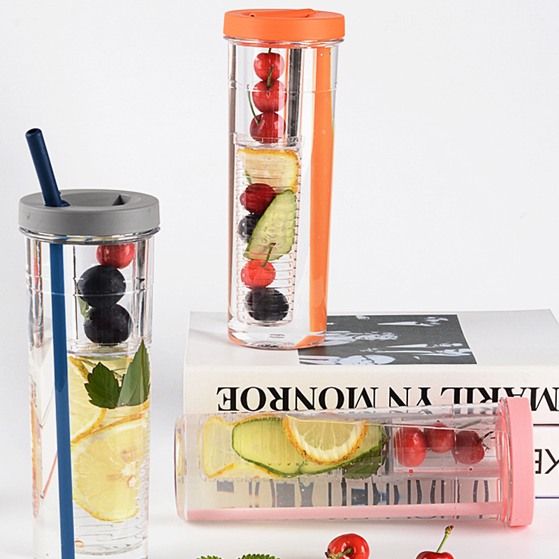 Large internet celebrity straw cup water cup large capacity lemonade cup filter cup sports cup