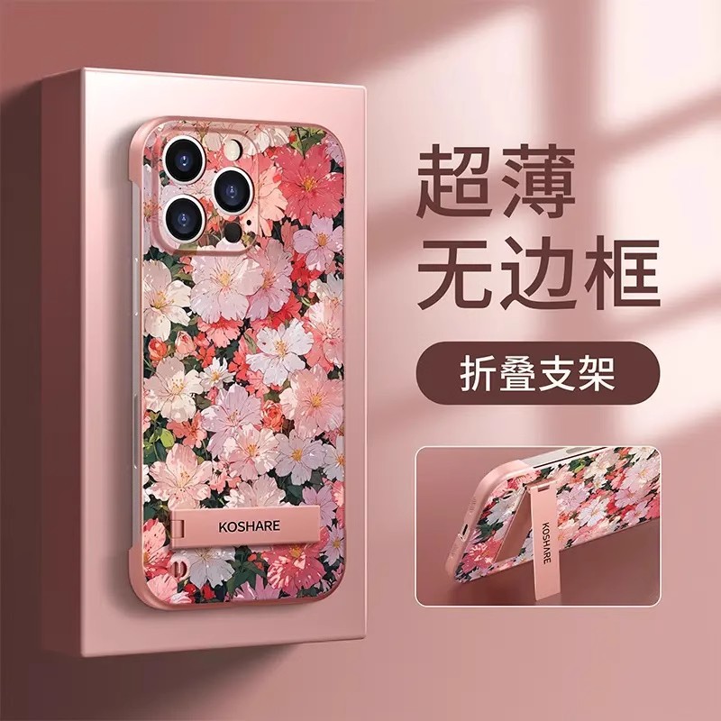 Iphone16リンゴ16e携帯ケースiphone 15/14 pro max縁なし花331|undefined