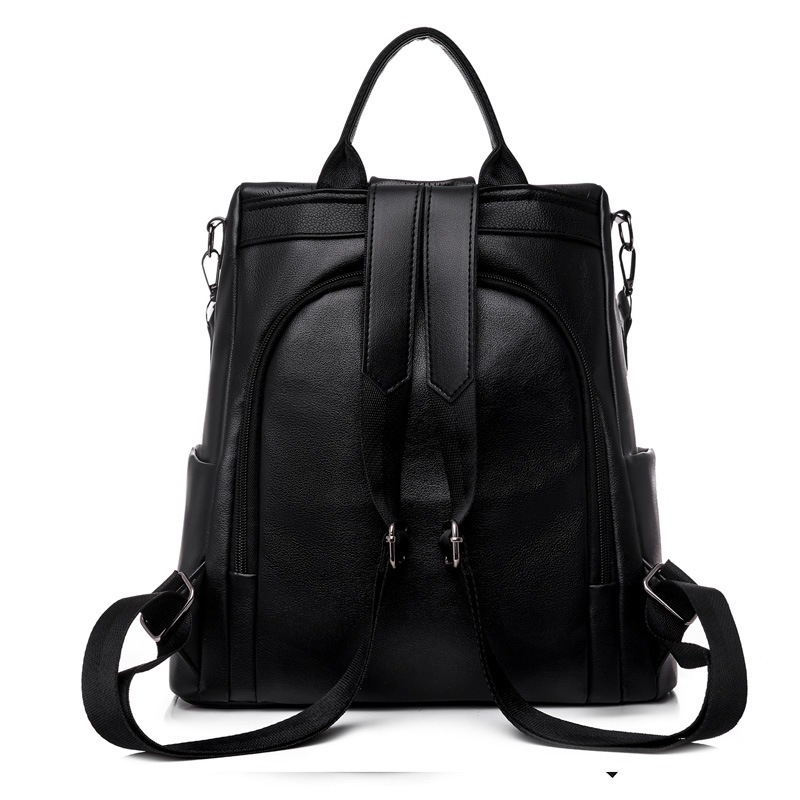 Comercio exterior nuevo estilo 2022 casual cuero suave mochila antirrobo mujer simple y versátil de gran capacidad mochila de viaje de doble uso