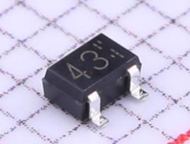 DTC143XUAT106 丝印43 SOT323 NPN 100mA 50V 数字晶体管三极管