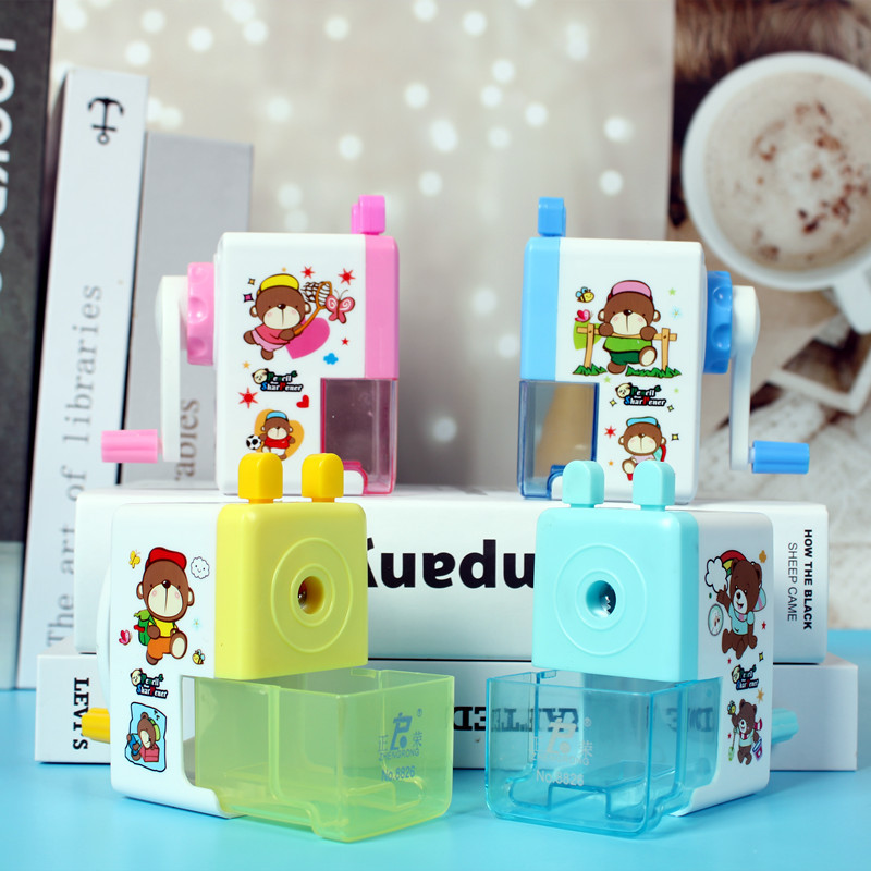 Sacapuntas para estudiantes de primaria, sacapuntas para niños, alimentación automática de minas, sacapuntas manual, sacapuntas bonito, portátil