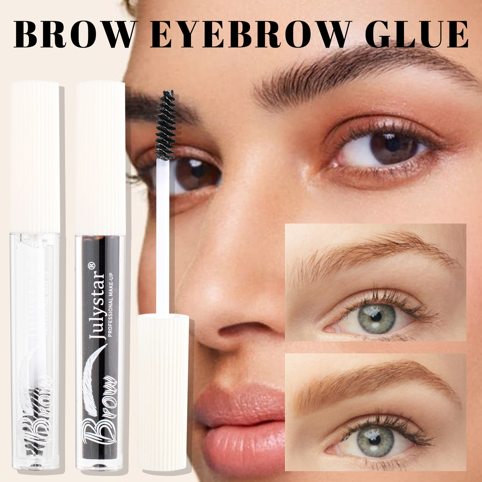 Julystar Eyebrow Gel is a water-resistant, non-smudging, natural and three-dimensional liquid that dries quickly undefined