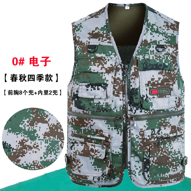 gris verano chaleco de malla delgado de bolsillo de mediana edad chaleco de hombro fotografía de pesca impresión a medida l