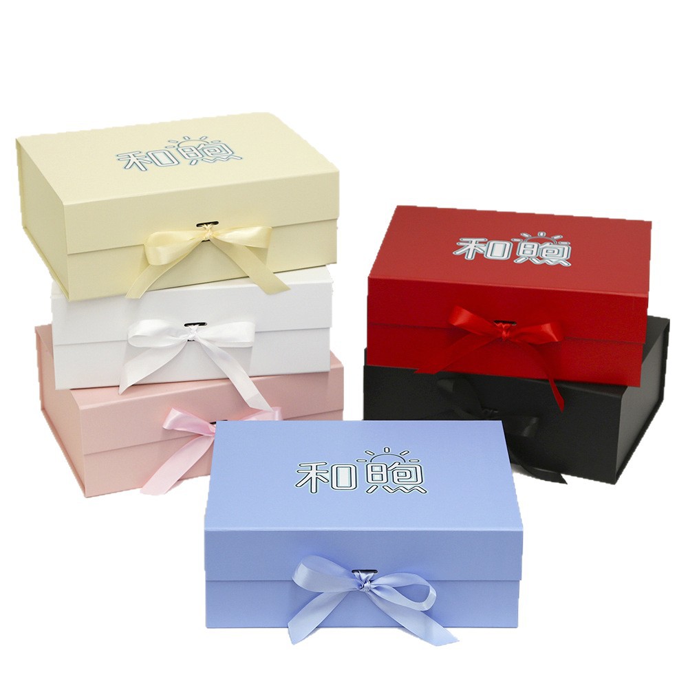 Caja plegable de impresión de estampado de oro transfronteriza una pieza de caja plegable caja de embalaje flip caja de regalo de vacaciones caja de almacenamiento