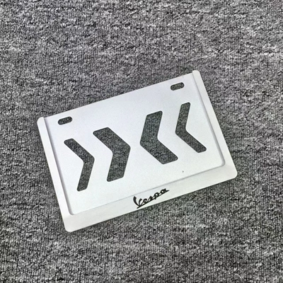 Nömrə qabı, Aluminum Alloy Frame for - mopai-double-layer-anti-bending-frosted-silver-vespa-logo