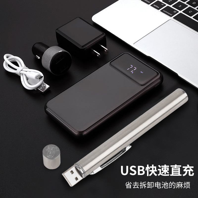 Linterna Detectora de Billetes con Luz Ultravioleta de 365nm, Diseño de Espejo Negro, Recargable, Multifuncional, Lámpara para Detectar Hongos