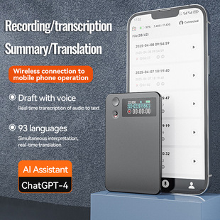 Cross-Border A3P Real-Time Transcription Ai Smart Recorder Recording Translation Summary 0.96 Screen Conference Interview Chatgpt