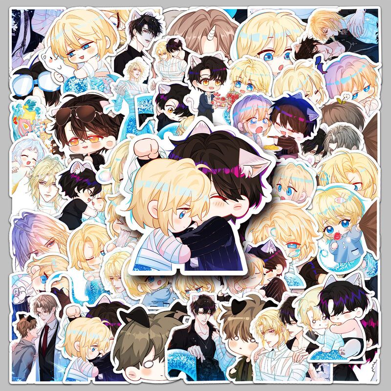 50 Mermaid Fall Stickers Cartoon White Chu Year Lambo Surrounding Cartoon Waterproof Decorative Mobile Phone Case Stationery Stickers