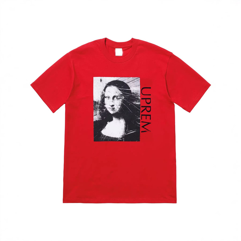 18Ss Mona Lisa Tee Mona Lisa's Smile Character Short Sleeve Pure Cotton T-Shirt Base Shirt