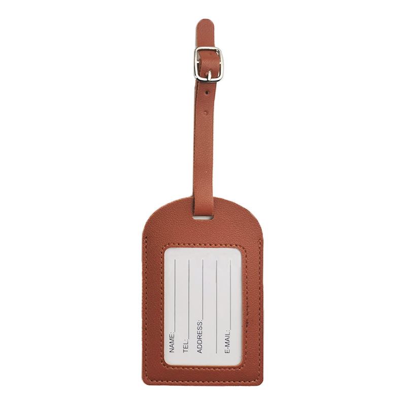 Nueva tarjeta de embarque de avión de cuero multicolor transfronteriza, etiqueta de equipaje creativa, etiqueta de equipaje de pu de cuero de facturación