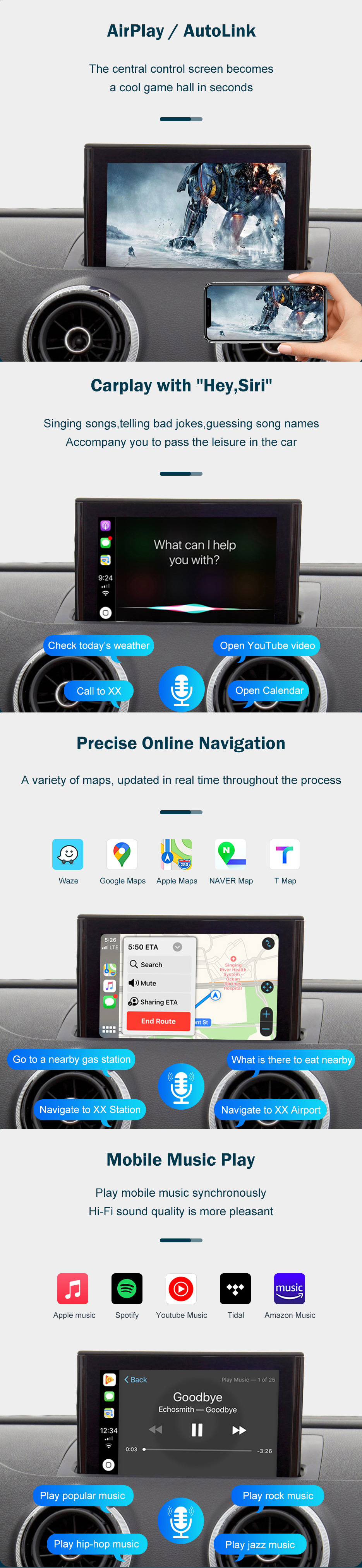 Lutuo car machine interconnection wireless CarPlay applies to Audi A3 2013-2018 decoder module