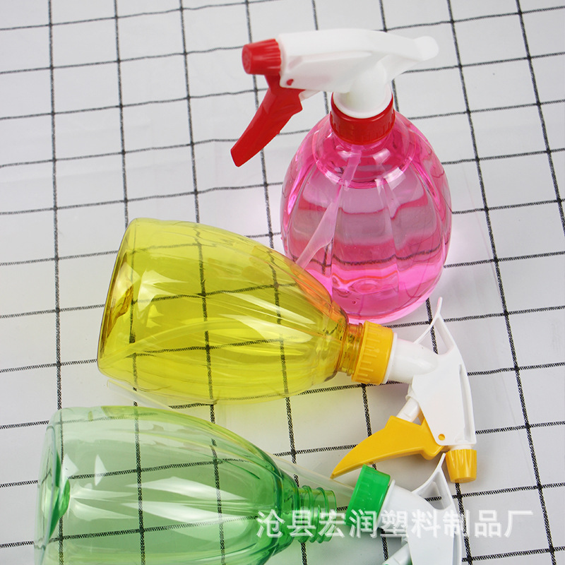 Botella de spray de 500ml botella de spray de agua botella de botella de spray de botella de botella de spray transparente botella de plástico tipo melón