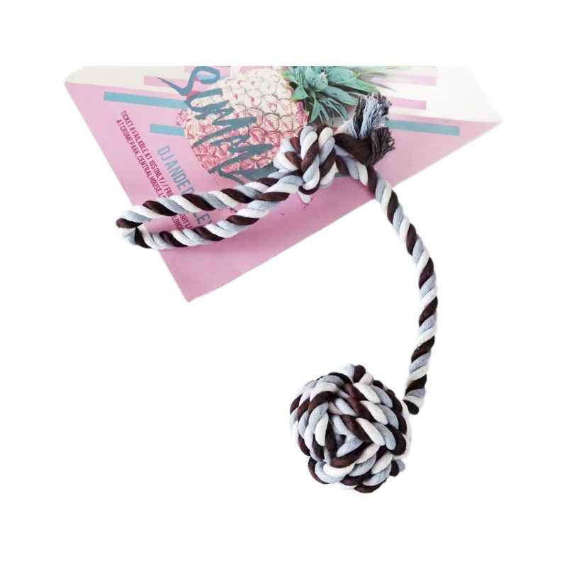 Fabricante personalizado juego de juguetes para perros cuerda de algodón resistente a la mordida material de nudo interactivo molar mascota juguetes personalizados al por mayor