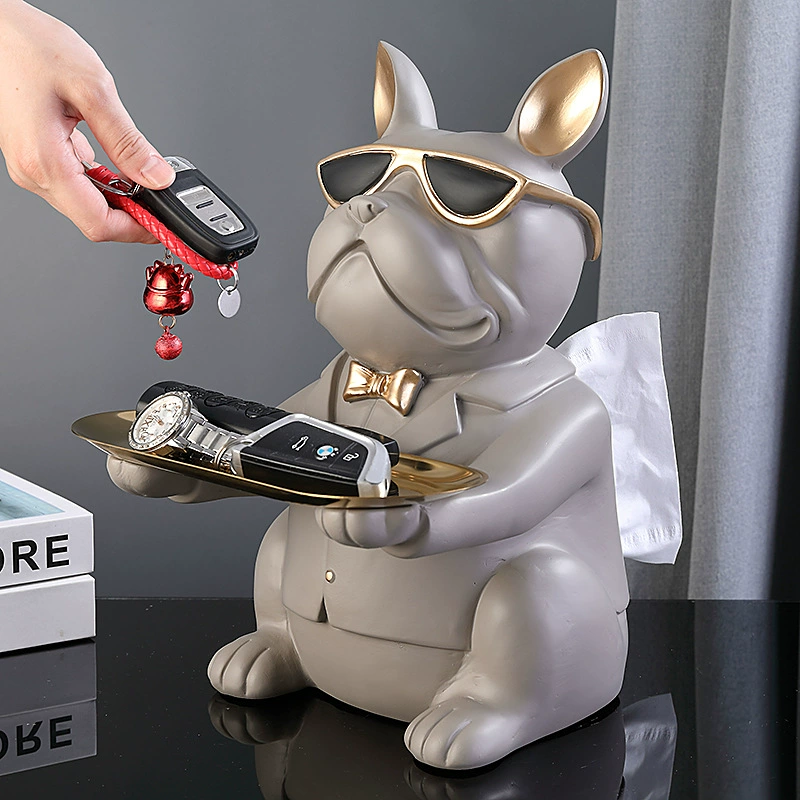 Nordic Light Роскошные украшения для гостиной, бумажная коробка, аксессуары для дома, журнальный столик, шкаф для телевизора, креативный метод, коробка для салфеток для собачьих боев