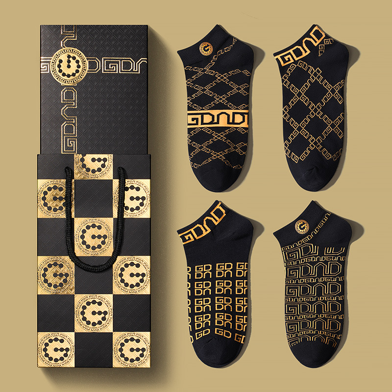 genuine goods GDAD Men's Socks Cotton Socks Sports Breathable Sweat Absorbing Deodorant Thin Fashionable Men's Socks High-end Gift Box