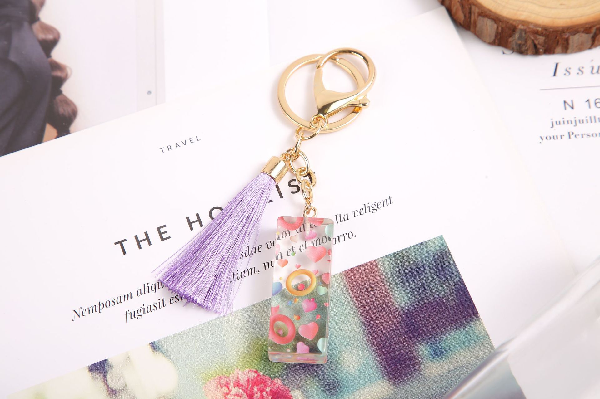 Simple Style Letter Resin Unisex Bag Pendant Keychain display picture 3
