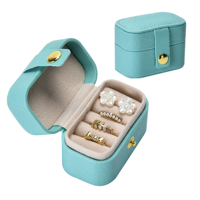 シンプルなinsクロスボーダー携帯鏡ジュエリーミニ韓国版女性ジッパーバッグネックレス指輪アクセサリー収納ケース