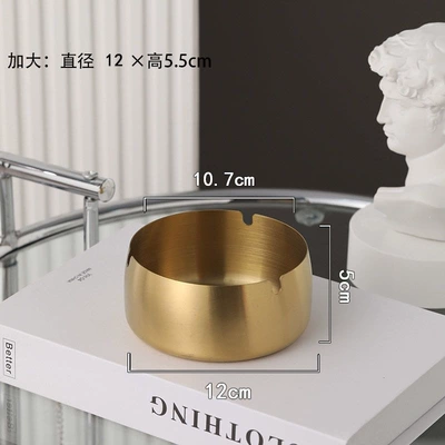 and creative, cross-border logo — Car ashtray - gold-12cm-thickened-version-free-customization-for-2-ashtrays