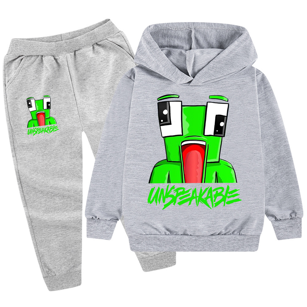 Hot selling unspeakable printed pattern children's clothing set hoodie hoodie+pants_voghion.com