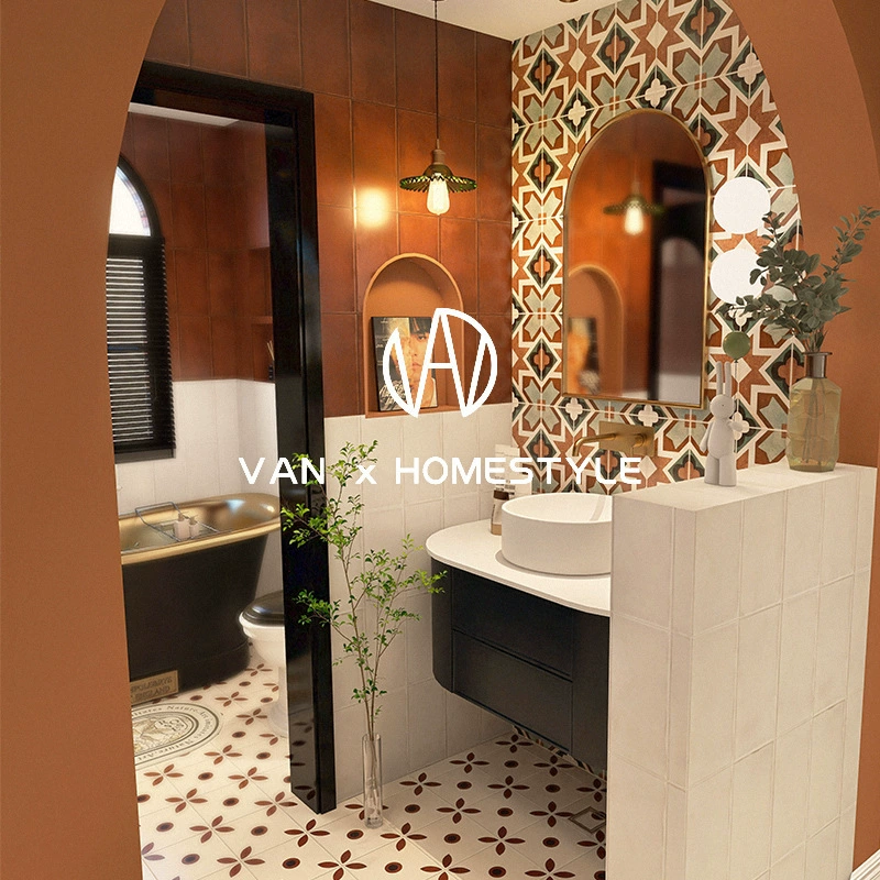 Новая французская ретро-ванная комната, маленькая плитка, напольная плитка для балкона, марокканская плитка для ванной комнаты, настенная плитка для кухни, туалета