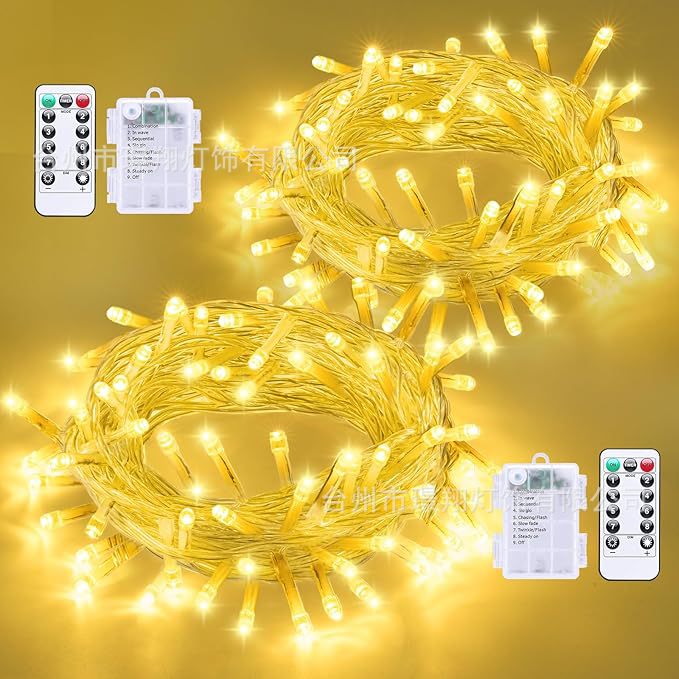 Tira de Luces LED Decorativas de Exterior Impermeable IP43, Control Remoto para Decoración Festiva y Jardín
