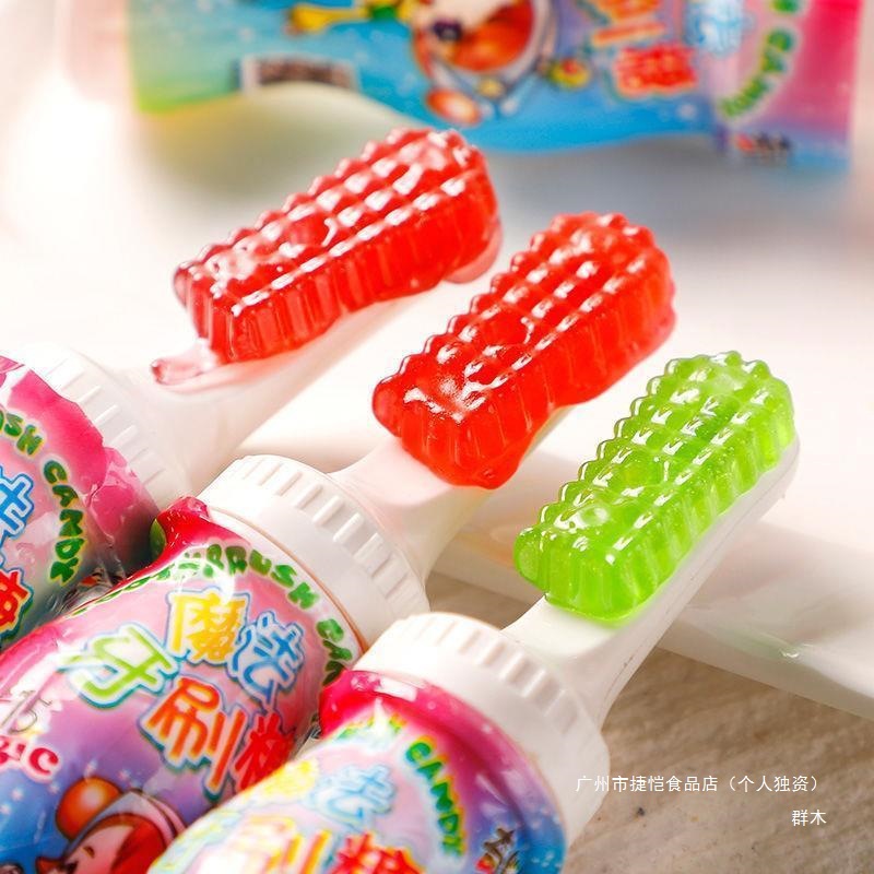 网红儿童新奇创意牙刷糖好吃有好玩糖果小孩学生趣味休闲零食批发