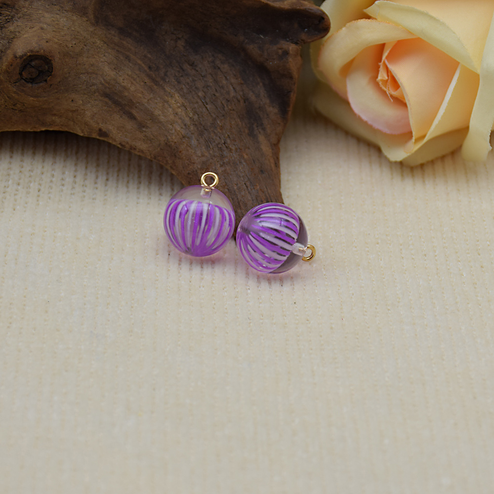 富光樹脂夏ins風日系糖球ペンダント装飾イヤリングペンダントdiy手作りキーホルダー部品