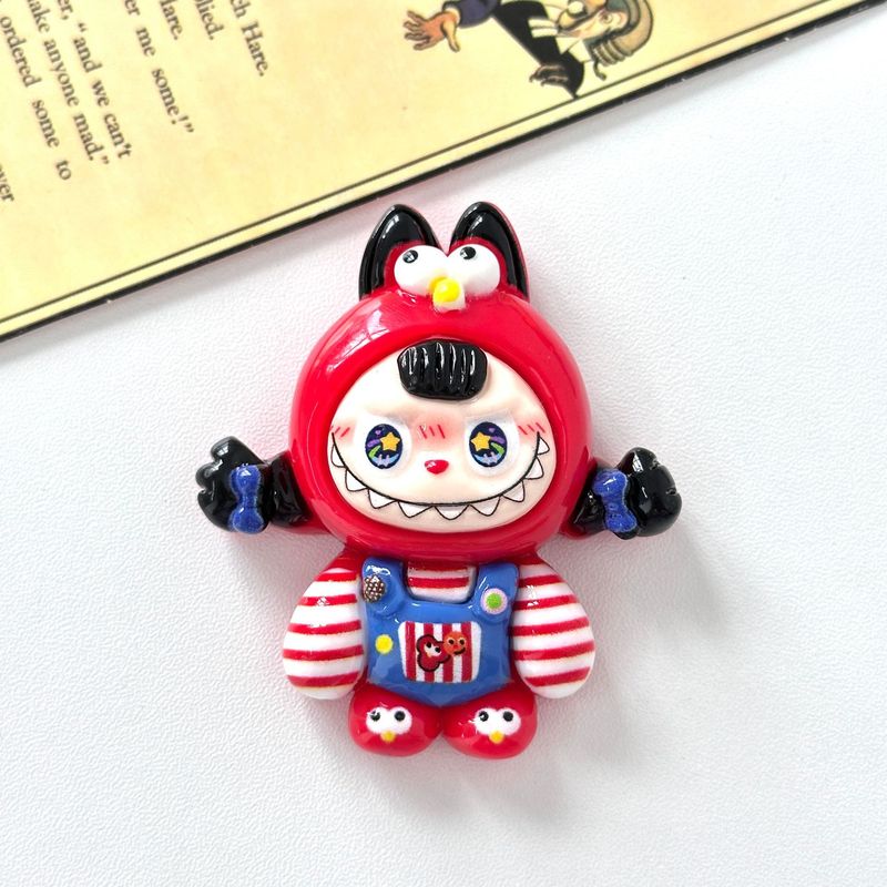 新しい漫画かわいいラブブ半透明ソリッドカラー冷蔵庫マグネット樹脂アクセサリー三次元装飾磁気ステッカー|undefined