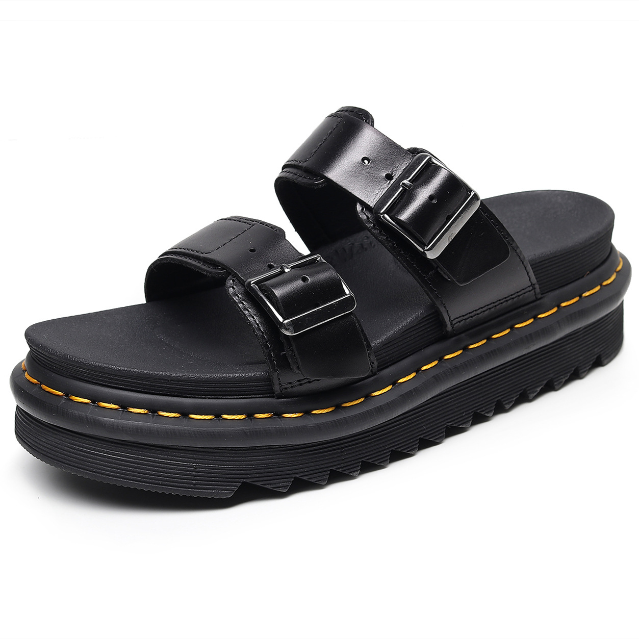 Cross-Border Outer Wear Men's Slippers and Women's 2025 Summer New Thick-Soled Sandals Belt Buckle Casual Large Size Beach Slippers