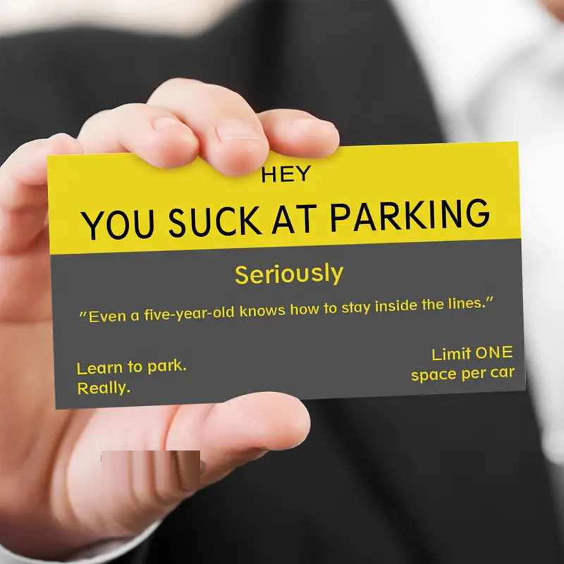 有趣的停車卡,違規行為，警告停車，學會停車