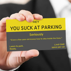 有趣的停車卡,違規行為，警告停車，學會停車