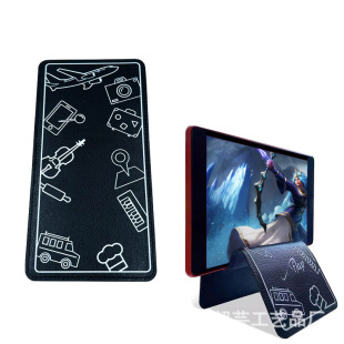 Cross-border new desktop playing card bracket variety mobile phone bracket lazy bracket PU leather foldable mobile phone holder