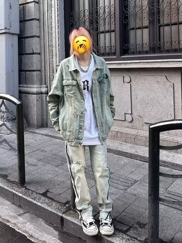 2025 Spring and Autumn American Style Denim Jacket for Men and Women, Motorcyclist Trendy Brand Collar Jacket, Couple Loose Matchy-Matchy Fashion